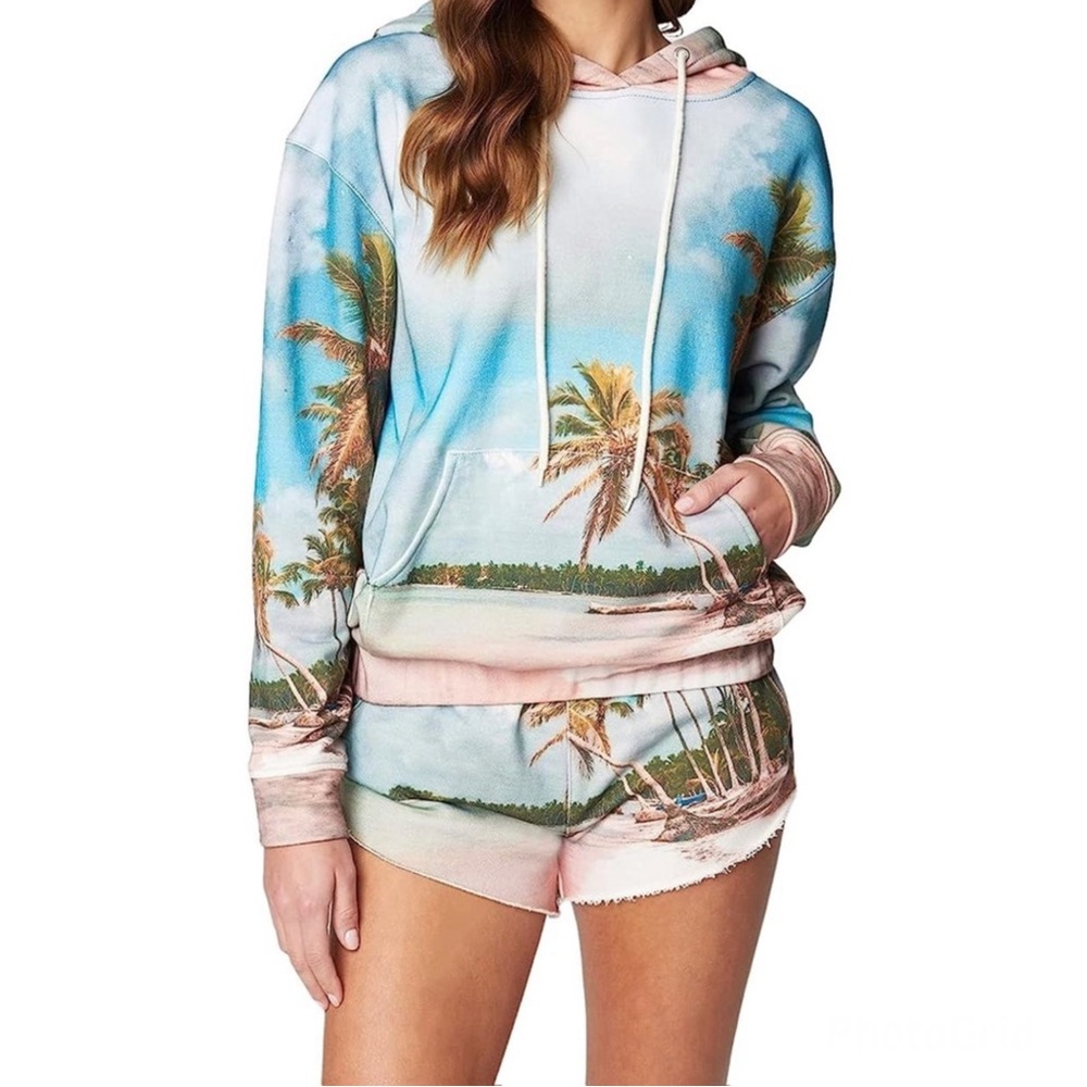 Blank NYC Paradise Island Vibe Hoodie Size Medium BNWT - Picture 11 of 14